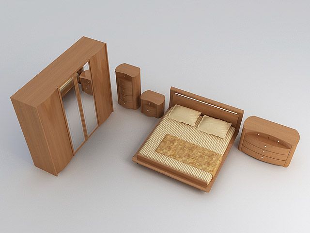 bedroom set naomi 3D मॉडल .c4d .max .obj .3ds .fbx .stl .blend 