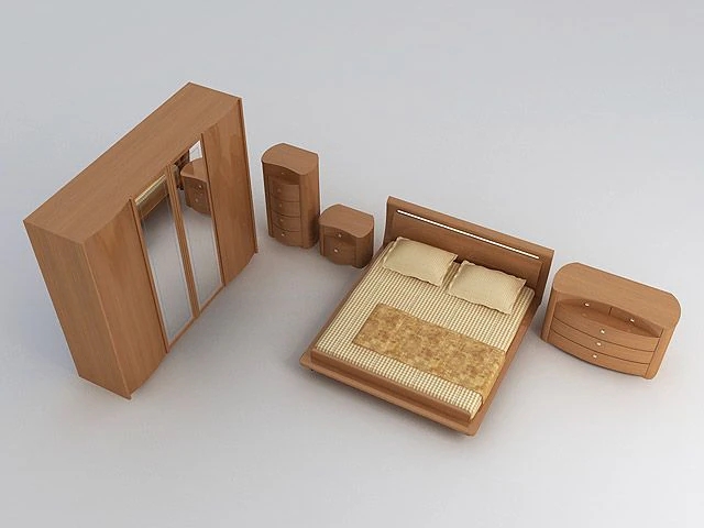 bedroom set naomi 3D Model .c4d .max .obj .3ds .fbx .stl .blend