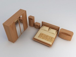 bedroom set naomi 3D 模型