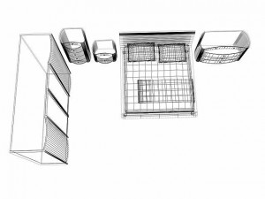 bedroom set naomi 3D मॉडल