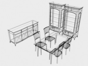 lsc dinning room set Model 3D