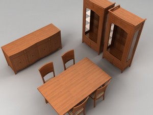 lsc dinning room set Model 3D