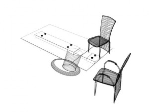 emsl dinning set Modelo 3D