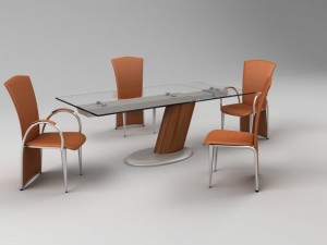 emsl dinning set Modelo 3D