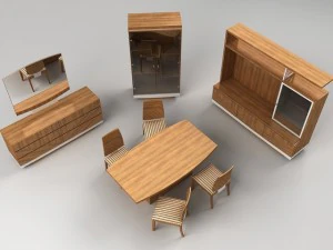 garda dinning room set 3D Model