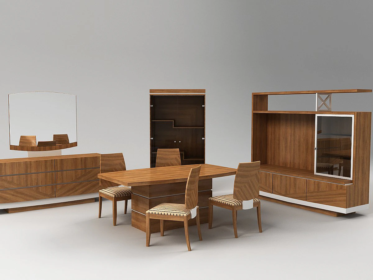garda dinning room set 3D Model .c4d .max .obj .3ds .fbx .stl .blend 