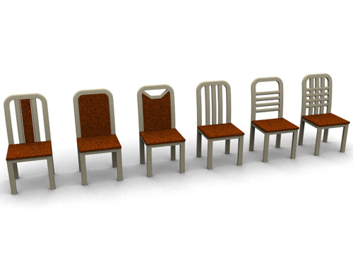 chair pack 01 3D Model .c4d .max .obj .3ds .fbx .stl .blend