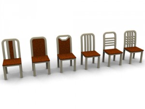 chair pack 01 Model 3D