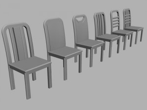 chair pack 01 3D Model