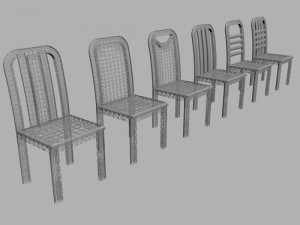 chair pack 01 3D Model