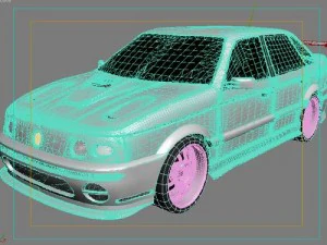 vw passat b3 tuned 3D Model