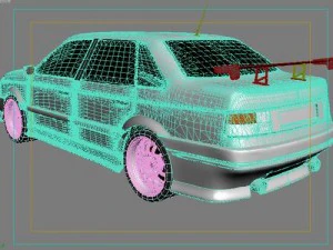 vw passat b3 tuned 3D Model