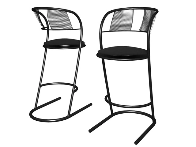 chair in black 3D Model .c4d .max .obj .3ds .fbx .stl .blend 