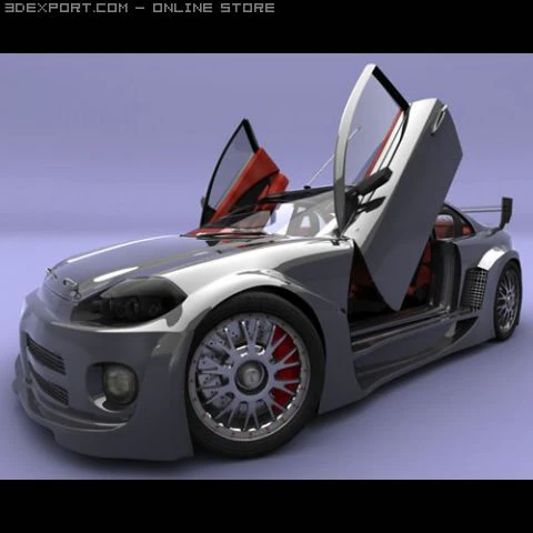 dodge viper tropic 3D Model .c4d .max .obj .3ds .fbx .stl .blend 