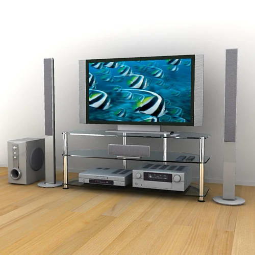 home theatre system 3D Model .c4d .max .obj .3ds .fbx .stl .blend