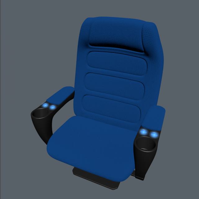 cinema chair Model 3D .c4d .max .obj .3ds .fbx .stl .blend 