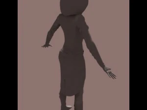 zata woman in armor 3D Model
