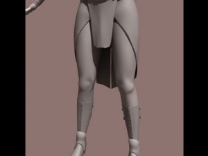zata woman in armor 3D Model