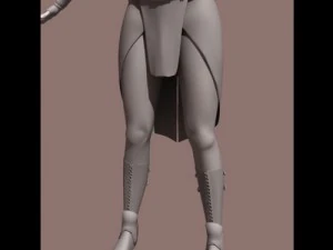 zata woman in armor 3D Model