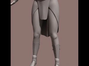 zata woman in armor 3D Model