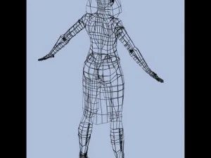 zata woman in armor 3D Model