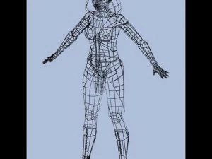 zata woman in armor 3D Model