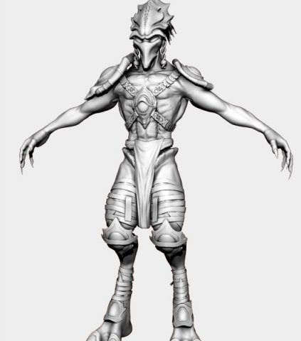 alien protoss 3D Model .c4d .max .obj .3ds .fbx .stl .blend 