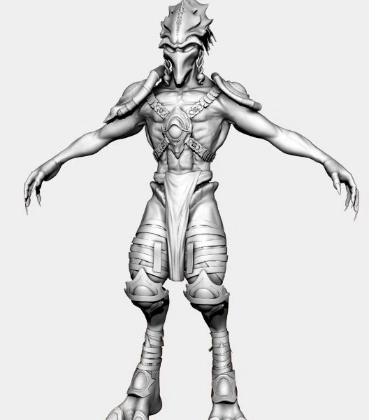 alien protoss 3D Model .c4d .max .obj .3ds .fbx .stl .blend 