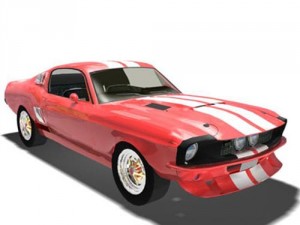 1967 shelby gt 500 Modello 3D