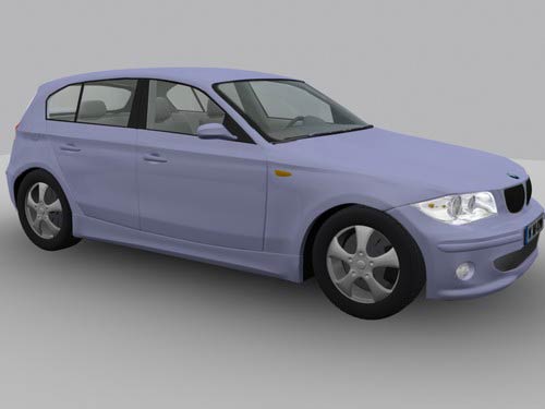 bmw e87 3D Model .c4d .max .obj .3ds .fbx .stl .blend 