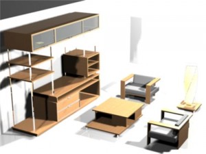 livingroom system li 3D Model