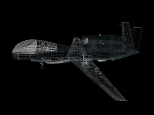 falco globale uav Modello 3D