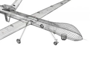 roofdier b uav drone 3D Model