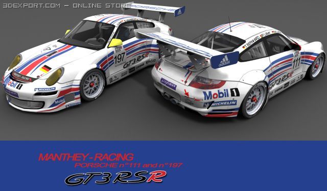 porsche 997 gt3 rsr Modello 3D .c4d .max .obj .3ds .fbx .stl .blend 