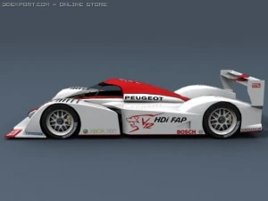 प्यूज़ो 908 एलएम लो पॉली 3D मॉडल