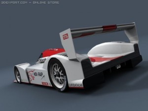 peugeot 908 lm, low poly 3D-Modell