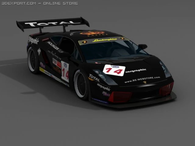gallardo low poly gt3 and polizi 3D Model .c4d .max .obj .3ds .fbx .stl .blend