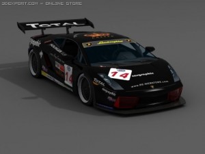 gallardo low poly gt3 and polizi Modelo 3D