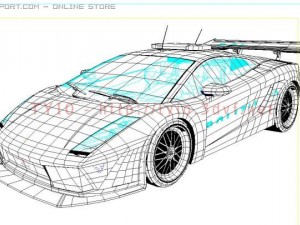 gallardo low poly gt3 and polizi 3Dモデル