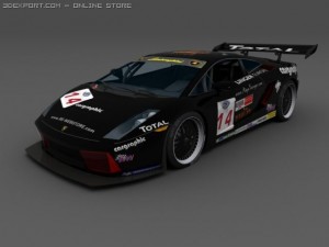 gallardo low poly gt3 and polizi 3Dモデル