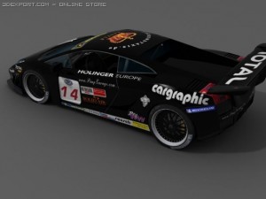 gallardo low poly gt3 and polizi 3Dモデル