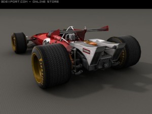 ferrari f312b  1970 low poly Modèle 3D