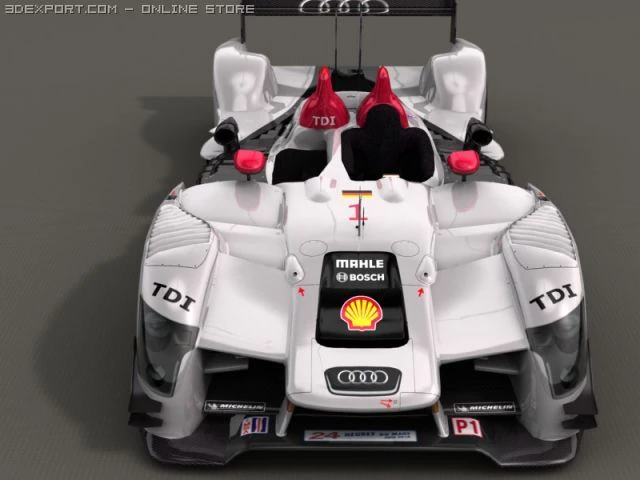 audi r15 lm 3D Model .c4d .max .obj .3ds .fbx .stl .blend