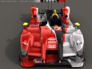 audi r15 le mans winner 3D Model