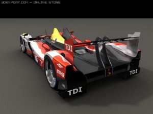 audi r15 le mans winner 3D Model