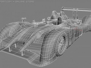 audi r15 le mans winner 3D Model