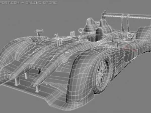 audi r15 le mans winner 3D Model