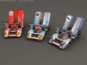 porsche 917k   1970   low poly Modèle 3D