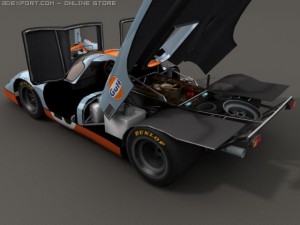 porsche 917k   1970   low poly Modèle 3D