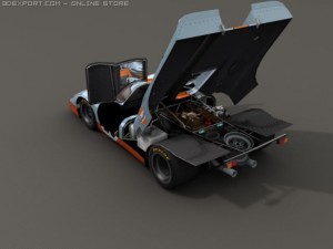 porsche 917k   1970   low poly Modèle 3D